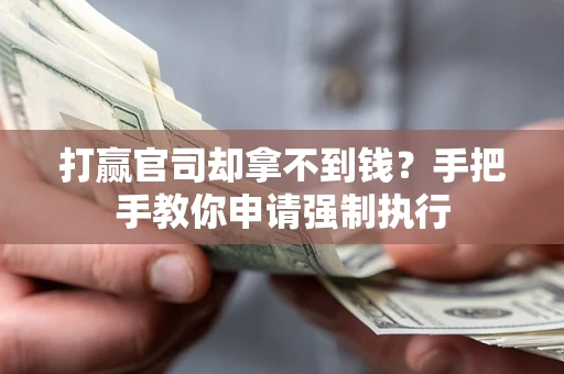 武汉打赢官司却拿不到钱？手把手教你申请强制执行