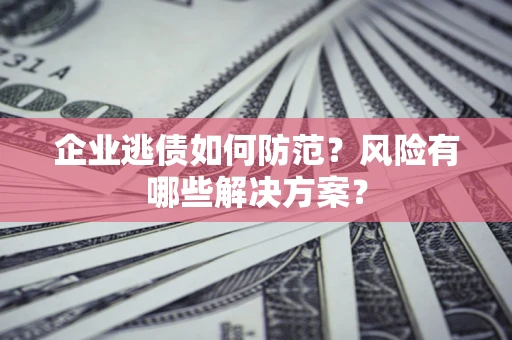武汉企业逃债如何防范？风险有哪些解决方案？