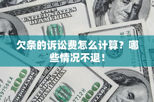 武汉欠条的诉讼费怎么计算？哪些情况不退！