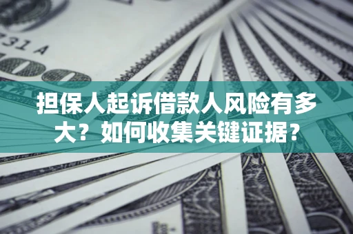 武汉担保人起诉借款人风险有多大？如何收集关键证据？