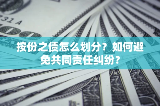 武汉按份之债怎么划分？如何避免共同责任纠纷？