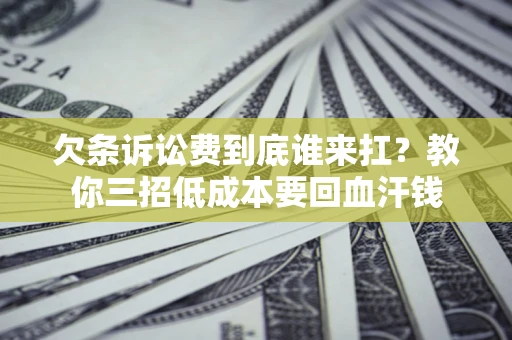 武汉欠条诉讼费到底谁来扛？教你三招低成本要回血汗钱